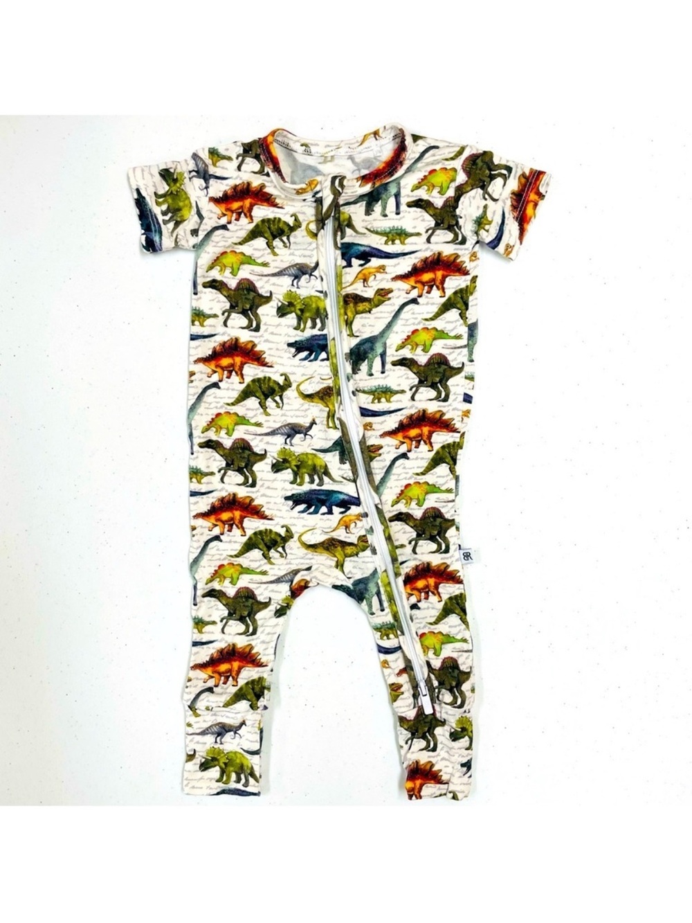 Bums & Roses Romper Boys 0-3M Girls Dinomite Dinosaurs Bamboo Sleeper Pajamas